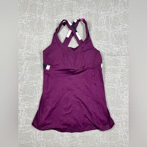 Lululemon Stuff Your Bra Running Tank Purple Cross Back Sports bra Size 6?
